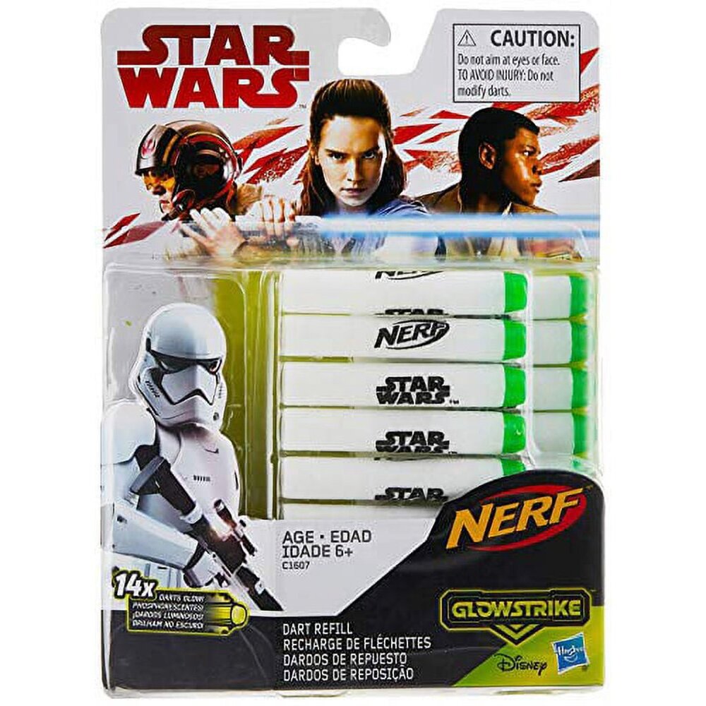 3/$28❤️sealed Star Wars NERF GlowStrike Elite Dart Refill Pack (14 darts) Disney